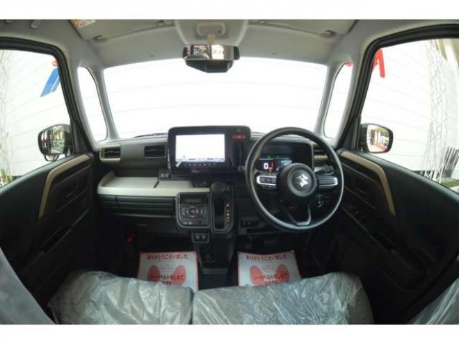 スペーシアハイブリッド X 4WD　全方位モニタ-ナビセーフティSコネクト対応ハイブリット4WDセーフティサポート搭載アイドリングストップ横滑り防止装置ハイビームアシストLEDライト両側オートスライドドアパーキングセンサー 登録済未使用車 660