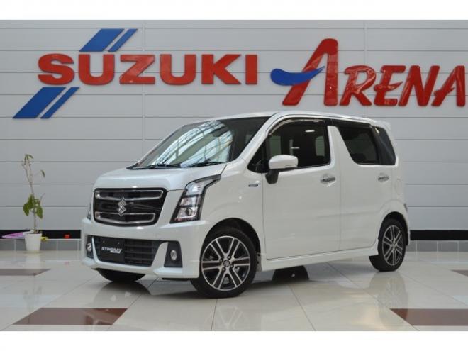 ワゴンRスティングレー ハイブリッド T 4WD　ワンオーナー車ハイブリッド4WDターボパドルシフトセーフティサポート搭載デュアルセンサーブレーキサポート誤発信抑制機能8インチナビTVバックカメラLEDライトETCドラレコクルーズコントロール 660