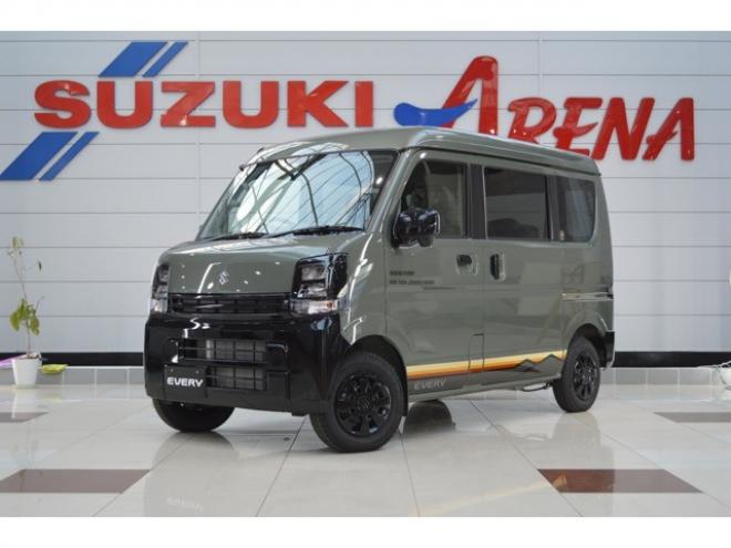 エブリィJリミテッド ハイルーフ 4WD　届出済未使用車4WDターボハイルーフセーフティサポート搭載アイドリングストップ両側オートスライドドア7インチワイドディスプレイオーディオハイビームアシストLEDライト後退時ブレーキサポート 660