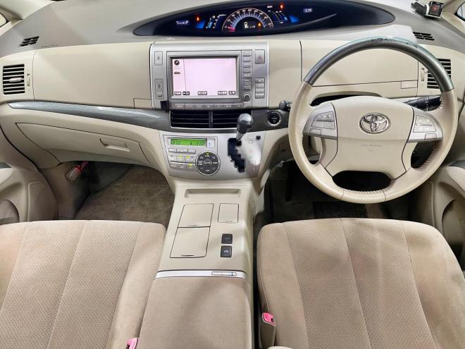 エスティマハイブリッドハイブリッド2.4G 4WD 5年保証 スマキー 両側パワスラ ナビ Bカメ ETC 寒冷地仕様 禁煙 車検整備2年付