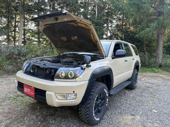 ハイラックスサーフ2.7 SSR-X アメリカンバージョン 4WD　コンビハンドル　社外ナビ　バックカメラ　ETC　社外スターター　社外ヘッドライト　シートカバー　パワーウィンドウ　パワステ　純正アルミ　ABS　キーレス　社外テール　社外グリル 2700