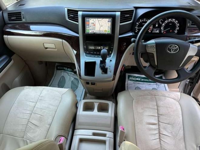 ヴェルファイア2.4 X 4WD　ワンオーナー　パワーウィンドウ　パワステ　社外ナビ　純正アルミ　ABS　キーレス　バックカメラ　左側電動スライドドア　ETC　ワイパーデアイサー 2400