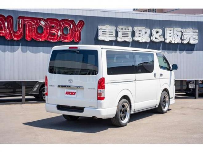 ハイエースバン2.8 スーパーGL ダークプライムII ロングボディ ディーゼルターボ 4WD　モデリスタフロントスポイラー　ワーク18インチAW　8インチナビTV 両側電動パワースライドドア 415COBRAフラットキット(ベッドキット) 2800