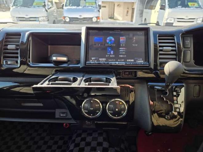 ハイエース2.7 GL ロング ミドルルーフ 4WD　寒冷地仕様　パワスラ　リアヒーター&クーラー　キーレス　アルパイン8インチメモリナビ　フルセグTV　Bluetooth　CD/DVD　フリップダウンモニター　バックカメラ　ドライブレコーダー　ETC　エンジンスターター 2700