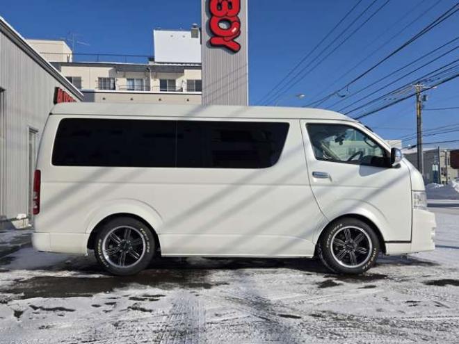 ハイエース2.7 GL ロング ミドルルーフ 4WD　寒冷地仕様　パワスラ　リアヒーター&クーラー　キーレス　アルパイン8インチメモリナビ　フルセグTV　Bluetooth　CD/DVD　フリップダウンモニター　バックカメラ　ドライブレコーダー　ETC　エンジンスターター 2700