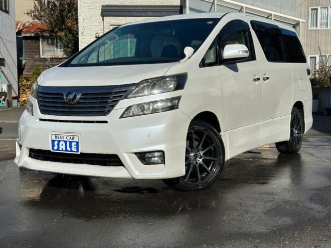 ヴェルファイア2.4 Z プラチナセレクションII 4WD　HDDナビ　ワンセグ　両側パワースライドドア　パワーバックドア　コーナーセンサー　横滑り防止装置　ビルトインETC 社外アルミホイール夏　バックモニター　社外エンジンスターター　プッシュスタート 2400