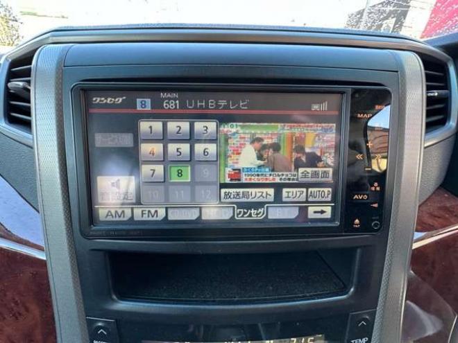 ヴェルファイア2.4 Z プラチナセレクションII 4WD　HDDナビ　ワンセグ　両側パワースライドドア　パワーバックドア　コーナーセンサー　横滑り防止装置　ビルトインETC 社外アルミホイール夏　バックモニター　社外エンジンスターター　プッシュスタート 2400