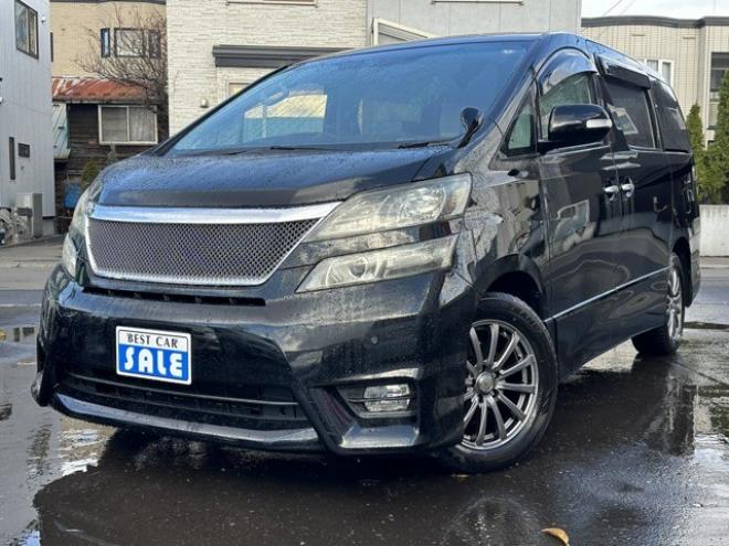 ヴェルファイア2.4 Z 4WD　両側パワースライドドア　ナビ　横滑り防止装置　コーナーセンサー　ビルトインETC　社外17インチアルミホイール冬　　バックモニター　プッシュスタート 2400