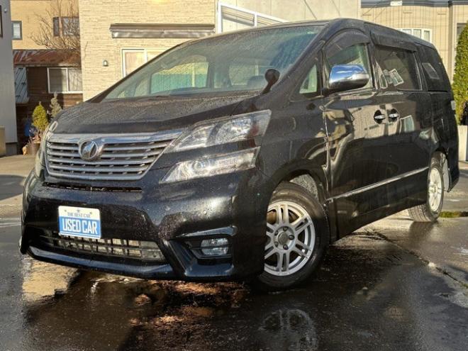 ヴェルファイア2.4 Z プラチナセレクションII タイプゴールド 4WD　両側パワースライドドア　Bluetooth　ALPINEフリップダウンモニター　イクリプスナビ　パワーバックドア　ETC　社外アルミホイール冬　バックカメラ　横滑り防止装置　コーナセンサー　プッシュスタート 2400