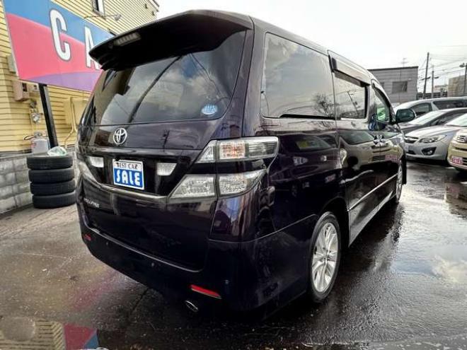 ヴェルファイア2.4 Z 4WD　片側パワースライドドア　寒冷地仕様　地デジ　Bluetooth　プッシュスタート　ETC　純正アルイホイール　社外アルミホイール冬　バックモニター　横滑り防止装置　コーナセンサー　インテリキー 2400