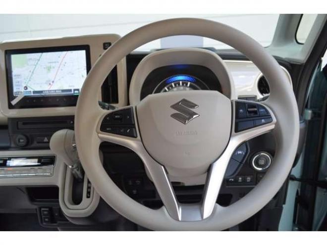 ワゴンRスマイルハイブリッド X 4WD　クリームコーデセーフティサポートスズキコネクト対応9インチ全方位ナビLEDハイブリット4WDセーフティサポート搭載アイドリングストップハイビームアシストLEDライト両側オートスライドドアパーキングセンサー 登録済未使用車 660