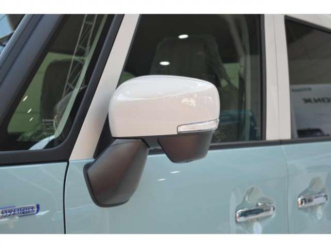 ワゴンRスマイルハイブリッド X 4WD　クリームコーデセーフティサポートスズキコネクト対応9インチ全方位ナビLEDハイブリット4WDセーフティサポート搭載アイドリングストップハイビームアシストLEDライト両側オートスライドドアパーキングセンサー 登録済未使用車 660