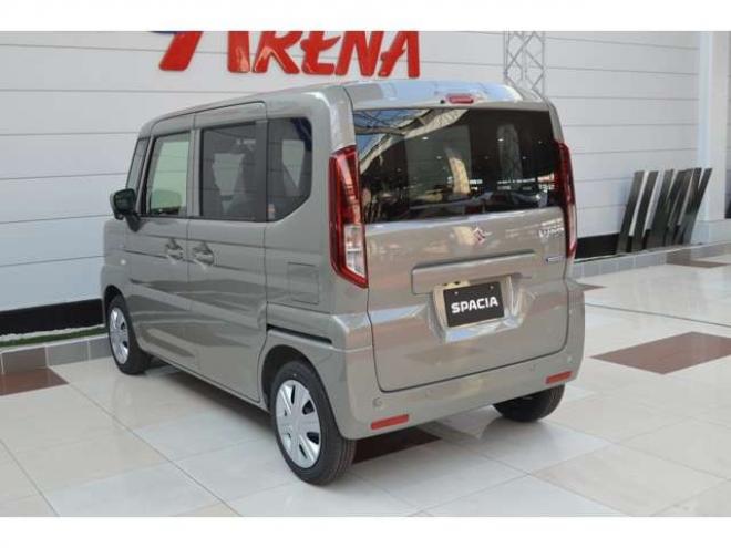 スペーシアハイブリッド X 4WD　全方位モニタ-ナビセーフティSコネクト対応ハイブリット4WDセーフティサポート搭載アイドリングストップ横滑り防止装置ハイビームアシストLEDライト両側オートスライドドアパーキングセンサー 登録済未使用車 660