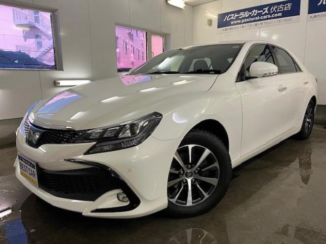 マークX寒冷地仕様　禁煙車　純正エンジンスターター　前後ドライブレコーダー　トヨタセーフティセンス　純正ナビ　フルセグ地デジ　ＤＶＤ再生　Ｂｌｕｅｔｏｏｔｈオーディオ　バックカメラ　純正ＬＥＤヘッドライト 4WD 2500 4Dr