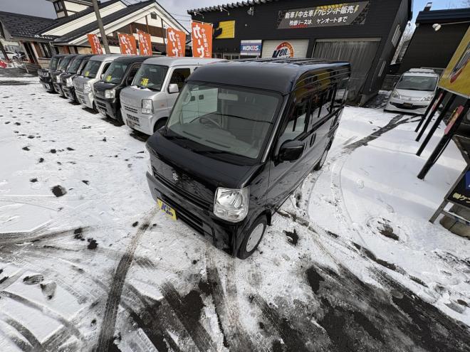 エブリィEVERY VAN 4WD JION TURBO一家に一台軽パコ　TURBO 寒冷地仕様　2検付　リアヒーター　Bluetoothフルセグナビ　キーレス　リビルトエンジン交換済　エンジンオイル交換　オイルエレメント交換　atf交換　スタットレス付 4WD 660 ５Dr