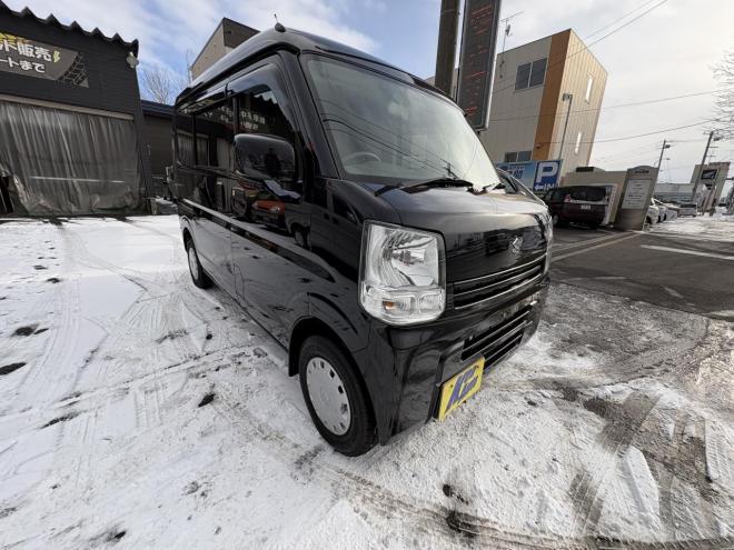 エブリィEVERY VAN 4WD JION TURBO一家に一台軽パコ　TURBO 寒冷地仕様　2検付　リアヒーター　Bluetoothフルセグナビ　キーレス　リビルトエンジン交換済　エンジンオイル交換　オイルエレメント交換　atf交換　スタットレス付 4WD 660 ５Dr