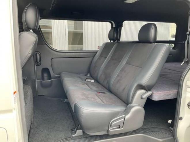 ハイエースバン2.8 スーパーGL ダークプライムII ロングボディ ディーゼルターボ 4WD　モデリスタフロントスポイラー　ワーク18インチAW　8インチナビTV 両側電動パワースライドドア 415COBRAフラットキット(ベッドキット) 2800