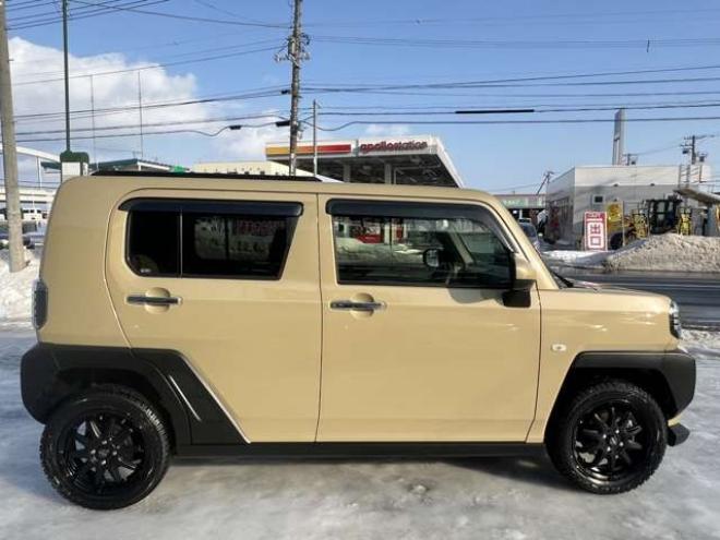 タフトGターボ クロム ベンチャー 4WD　スマートアシストプッシュスタート　エンジンスターター　純正オプションナビ　Bluetooth シートヒーター　追従クルコン　クラッツィオシートカバー　サンルーフ　ドライブレコーダー　新品ジオランダーマッドタイヤ 660