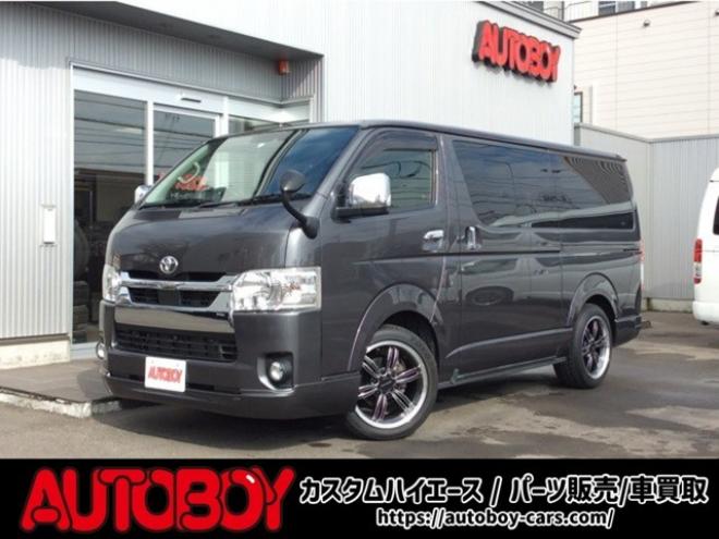 ハイエースバン2.8 スーパーGL ロング ディーゼルターボ 4WD　リアヒーター&クーラー　プッシュスタート　スマキー　ステアリングスイッチ　オートハイビーム　パノラミックビューモニター　純正ナビ　フルセグTV　ドラレコ　ETC　インナーミラー　横滑り防止　フロントフォグ 2800