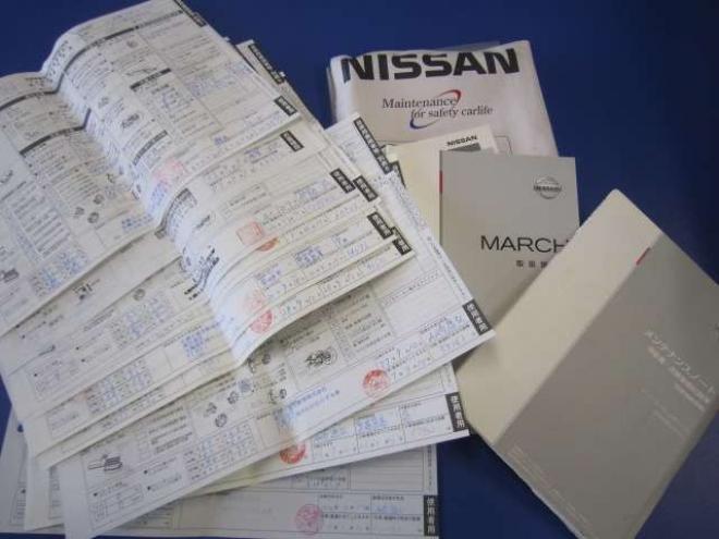 マーチ1.2 12X FOUR 4WD　切替式4WD プッシュスタート スマートキー エンジンスターター リア5面フイルム張り ルーフアンテナ 社外アルミ タイミングチェーン車 過去整備記録簿 1200