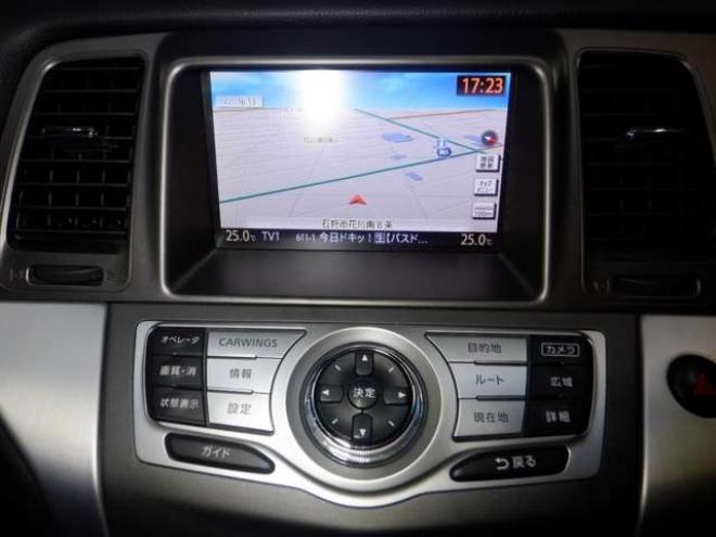 ムラーノ2.5 250XV FOUR 4WD　本州仕入・後期型・メーカーナビ・TV・Bカメラ・サイドカメラ・B/T・革シート・インテリキー・プッシュスタート・ETC・前席パワーシート・クルコン・HID・シートヒーター・フォグランプ・BOSEサウンド 2500
