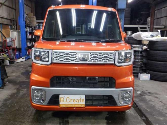 ウェイクG SA 4WD　本州仕入　ナビ　TV　LEDヘッドライト　両側電動　シートヒーター　スマアシ　ターボ　スマートキー　プッシュスタート　オートライト　ベンチシート　アイドリングストップ　フォグランプ 660