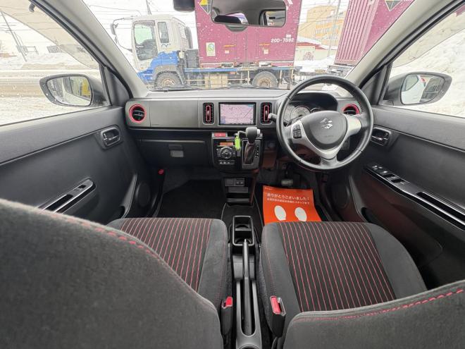 アルトALTO TURBO RS 4WD本州仕入　寒冷地仕様　ブレーキアシスト　TURBO 5AG 純正ワンセグナビ　シートヒーター　HIDヘッド　PUSHスタート　スマートキースペアー有　１５インチアルミ　エンジンオイル交換　スタットレス付　スポーツマフラー付　ETC 4WD 660 ５Dr