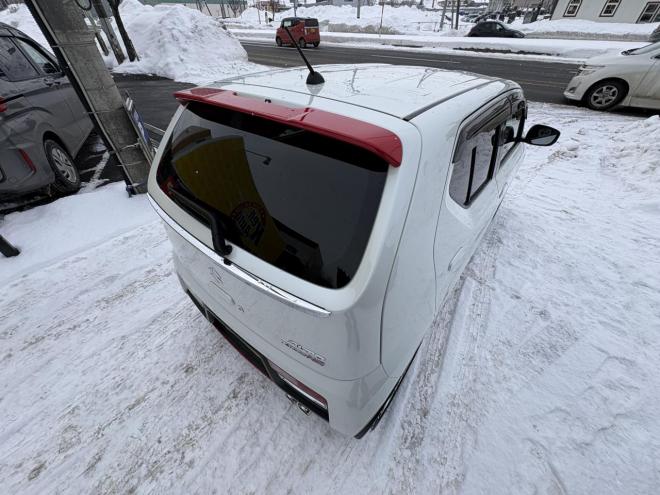 アルトALTO TURBO RS 4WD本州仕入　寒冷地仕様　ブレーキアシスト　TURBO 5AG 純正ワンセグナビ　シートヒーター　HIDヘッド　PUSHスタート　スマートキースペアー有　１５インチアルミ　エンジンオイル交換　スタットレス付　スポーツマフラー付　ETC 4WD 660 ５Dr