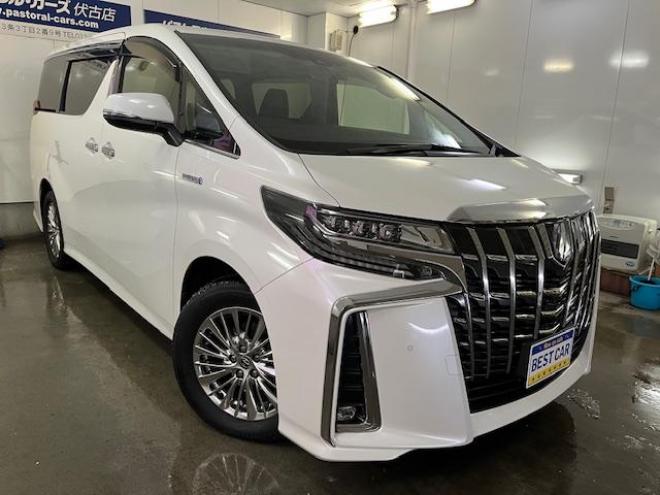 アルファードハイブリッドＳＲ　本州仕入　寒冷地仕様　禁煙車　純正ブラックレザーシート　純正１７インチＡＷ　社外１６ＡＷ＋スタッドレスタイヤ付　純正ナビ　地デジ　Ｂｌｕｅｔｏｏｔｈオーディオ　純正リアフリップダウンモニター　ＥＴＣ 4WD 2500 5Dr