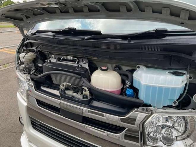 ハイエースバン2.8 スーパーGL ダークプライムII ロングボディ ディーゼルターボ 4WD　モデリスタフロントスポイラー　ワーク18インチAW　8インチナビTV 両側電動パワースライドドア 415COBRAフラットキット(ベッドキット) 2800