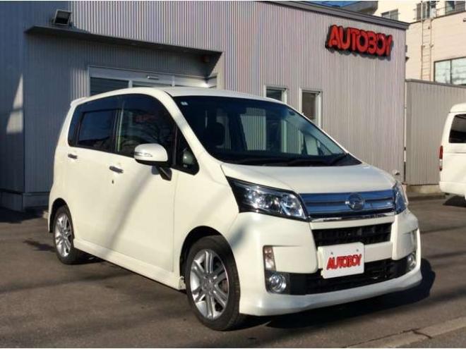 ムーヴカスタム RS SA 4WD　プッシュスタート　スマートキー　エンスタ　本革巻きステアリング　電動格納ミラー　フロントフォグ　ETC　横滑り防止　衝突被害軽減　アイドリングストップ　純正ナビ　フルセグTV　HDMI入出力対応　Bluetooth 660