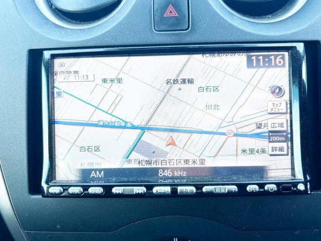 ノート1.2X FOUR 4WD　ローンが不安な方＜優遇ローン＞寒冷地仕様　エマージェンシーブレーキ　社外ナビ 4WD