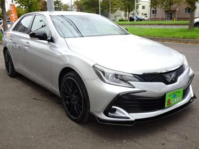 マークX2.5 250G Four 4WD　本州車　保証1年　4WD　ワンオーナー　エスカーズカスタム　フロントリップ　リヤディフューザー　プレシャス/HM-1　19インチアルミ　純正ナビ　ワンセグTV　ドライブレコーダーLDA　ETC　クルーズコントロール 2500