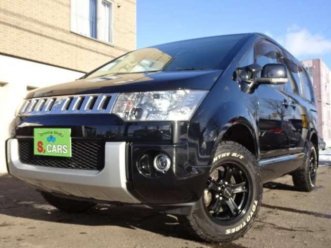 デリカD：5 2.4 G パワーパッケージ 4WD　本州車　ワンオーナー　オープンカントリーマッドタイヤ　両側パワースライドドア　ALPINE製ナビ　地デジ　10.2インチALPINE製フリップダウンモニター　バックカメラ　純正HID　スマートキー　ASC　ETC　クルコン 2400