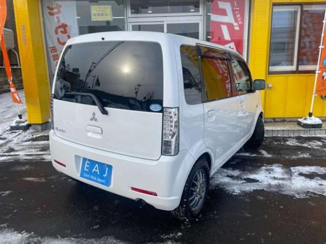 eKワゴンMX 4WD　1年走行距離無制限保証付/4速AT/ナビ/冬タイヤ装着/アルミホイール付き夏タイヤ付き/エンジンスターター/キーレス/シートヒーター/シートカバー/車検整備2年付き/法定整備/修復歴無し 660