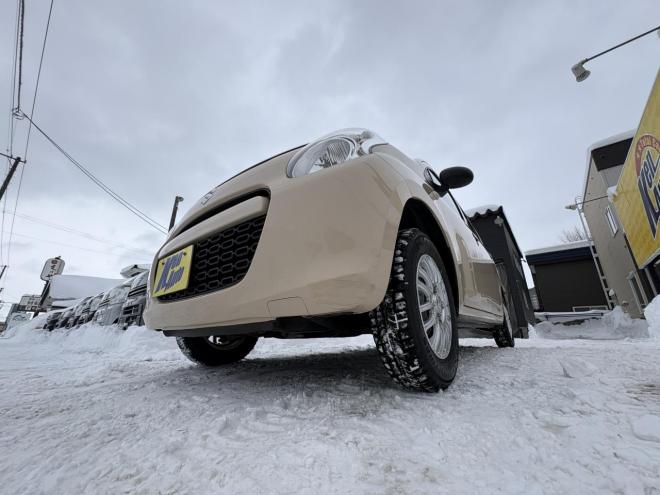 アルトALTO 4WD F 禁煙車　管理車両　寒冷地　４速オートマキーレス　アルミホイル　新品スタットレスタイヤ　DVDデスプレイオーディオ　キーレス　2検　エンジンオイル交換・オイルエレメント交換　エンスタ 4WD 660 5Dr