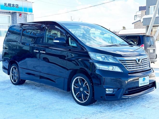 ヴェルファイア2.4ZプラチナセレクションⅡ 4WD　ローンが不安な方＜優遇ローン＞本州仕入　寒冷地仕様　 アルパインHDDナビ　両側パワースライド　19AW 4WD 2400 ５Dr