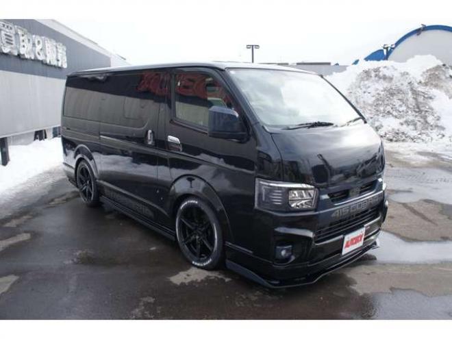 レジアスエース2.8 スーパーGL ダークプライム ロングボディ ディーゼルターボ 4WD　415COBRAオフィシャルコンプリート　ファントムヘッドライトシステム&新作HP-6　18インチホイール&フェイスリフトキット&フルエアロ&フローティングリップ&ローフォルムフェンダー　玄武2インチダウンブロック 2800