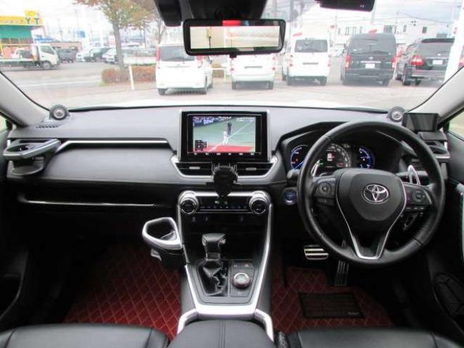 RAV-42.5 ハイブリッド G E-Four 4WD　ヒッチメンバー/パワーバックドア/アップサス/モデリスタエアロ/サンルーフ/ビルトインETC/シートヒーター/ステアリングヒーター/フルセグTV/バックカメラ/サイドカメラ/ 2500