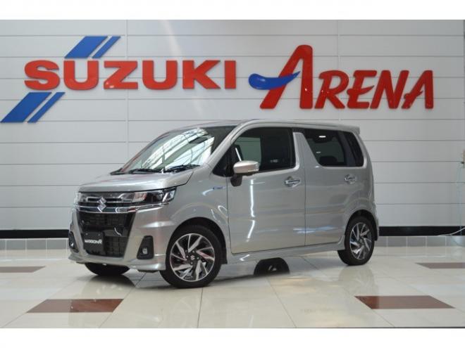 ワゴンRカスタムZ ハイブリッド ZT 4WD　ワンオーナー車ハイブリッド4WDターボスズキコネクト対応通信機装着車セーフティサポート搭載パドルシフトアイドリングストップ全方位モニター付ディスプレイオーディオLEDアダプティブクルーズコントロール 660