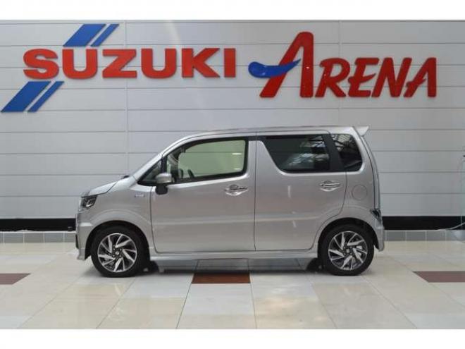 ワゴンRカスタムZ ハイブリッド ZT 4WD　ワンオーナー車ハイブリッド4WDターボスズキコネクト対応通信機装着車セーフティサポート搭載パドルシフトアイドリングストップ全方位モニター付ディスプレイオーディオLEDアダプティブクルーズコントロール 660