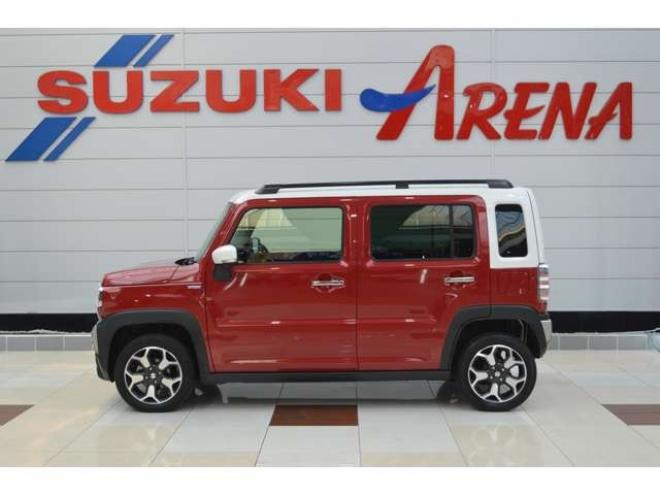 ハスラーJスタイル 4WD　ワンオーナー特別仕様車ハイブリッド4WDセーフティサポート搭載アイドリングストップ全方位モニター付9インチナビTVバックカメラハイビームアシストLEDライト 660