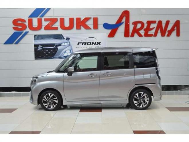 ソリオ1.2 バンディット ハイブリッド MV 4WD　ワンオーナーハイブリット車セーフティサポート搭載アイドリングストップ横滑り防止装置アダプティブクルーズコントロール全方位モニター付9インチナビTVバックカメラ両側オートスライドドアLEDライトETC 1200