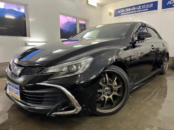 マークX２５０G　Ｆｏｕｒ　本州仕入　寒冷地仕様　禁煙車　ＴＥＩＮ車高調　トヨタセーフティセンス　ＷＯＲＫエモーション１９インチＡＷ　社外１６ＡＷ＋スタッドレスタイヤ付　純正ナビ　地デジ　Ｂｌｕｅｔｏｏｔｈ　バックカメラ 4WD 2500 4Dr