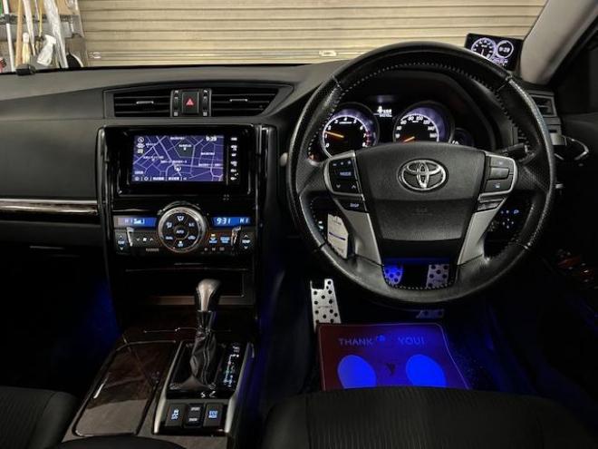 マークX２５０G　Ｆｏｕｒ　本州仕入　寒冷地仕様　禁煙車　ＴＥＩＮ車高調　トヨタセーフティセンス　ＷＯＲＫエモーション１９インチＡＷ　社外１６ＡＷ＋スタッドレスタイヤ付　純正ナビ　地デジ　Ｂｌｕｅｔｏｏｔｈ　バックカメラ 4WD 2500 4Dr