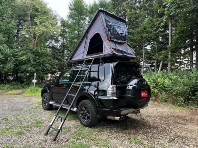 パジェロ3.2 ロング エクシード ディーゼルターボ 4WD　ワンオーナー　PS　PW　社外ナビ　社外アルミ　ABS　キーレス　バックカメラ　リフトアップ　シートヒーター　ルーテント 3200