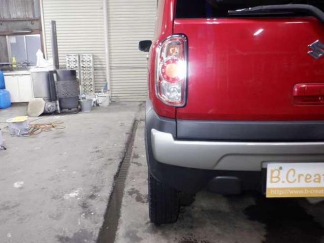 ハスラーJスタイルIII 4WD　ナビ・TV・B/T・後期型・前席シートヒーター・スマートキー・プッシュスタート・HID・ETC・LEDフォグランプ・アイドリングストップ・オートライト・衝突軽減・ルーフレール・DVD再生・ミラーヒーター 660