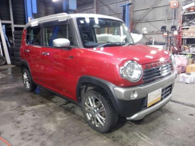 ハスラーJスタイルIII 4WD　ナビ・TV・B/T・後期型・前席シートヒーター・スマートキー・プッシュスタート・HID・ETC・LEDフォグランプ・アイドリングストップ・オートライト・衝突軽減・ルーフレール・DVD再生・ミラーヒーター 660