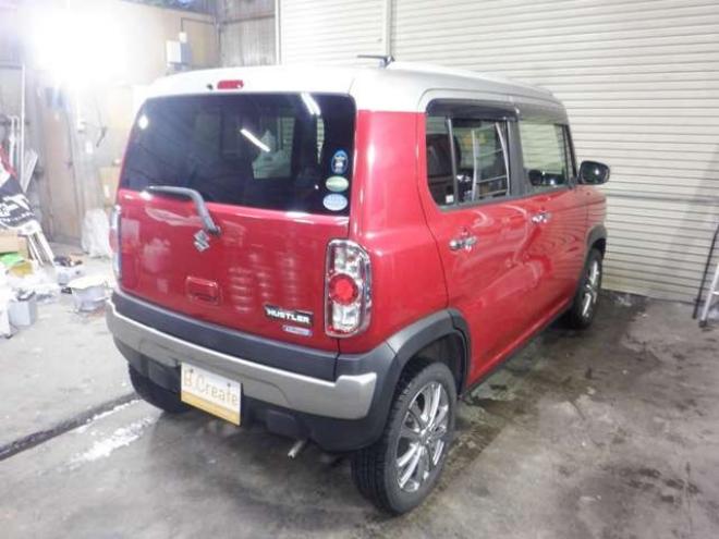 ハスラーJスタイルIII 4WD　ナビ・TV・B/T・後期型・前席シートヒーター・スマートキー・プッシュスタート・HID・ETC・LEDフォグランプ・アイドリングストップ・オートライト・衝突軽減・ルーフレール・DVD再生・ミラーヒーター 660