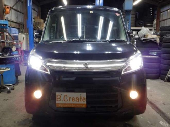 スペーシアカスタム XS 4WD　SDナビ・DTV・USB接続・4WD・パワースライドドア・シートヒーター・HID・フォグランプ・スマートキー・プッシュスタート 660